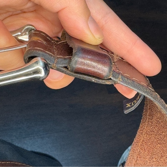 Daniel Cremieux Men's Brown thick Leather Belt with silver Buckle 42 - Picture 12 of 14